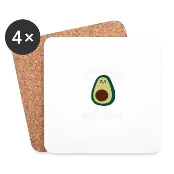Driven by avocados quote for avocado love - Coasters (set of 4) - white - Front