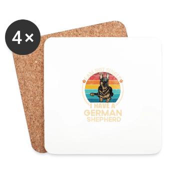 Hundeliebhaber Ich bin nicht Single Ich habe einen - Untersetzer (4er-Set) - Weiß - Vorne