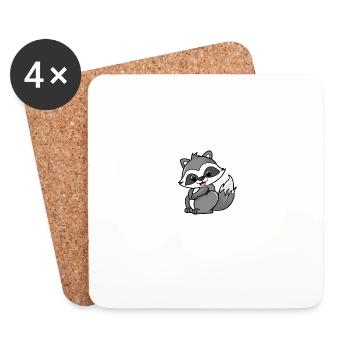 Potelé, mais je vais te combattre, vilain Quoi - Dessous de verre (lot de 4) - blanc - Devant