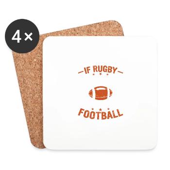 Si le rugby était facile, ils l’appelleraient football - Dessous de verre (lot de 4) - blanc - Devant
