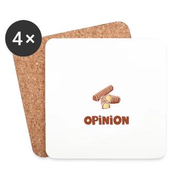 I want chocolate, not your opinion - Coasters (set of 4) - white - Front