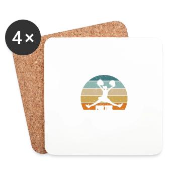 I'm just here for the cheerleaders - Coasters (set of 4) - white - Front