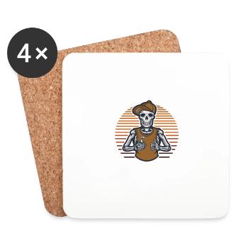 La chaîne de mes sautes d’humeur est gera - Dessous de verre (lot de 4) - blanc - Devant