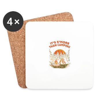 It’s Shoore as Camping Funny Camper Humor Camp - Dessous de verre (lot de 4) - blanc - Devant