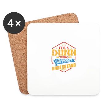C’est une chose Dunn drôle nom de famille Humour Fami - Dessous de verre (lot de 4) - blanc - Devant