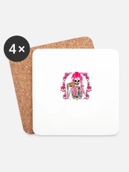 Mit diesem Körper, der Haare lustig kahlkufe humor - Untersetzer (4er-Set) - Weiß