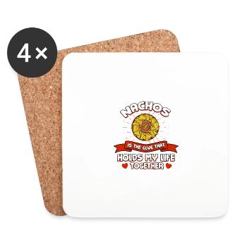 Nachos garde ma vie ensemble drôle de mexicains - Dessous de verre (lot de 4) - blanc - Devant