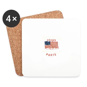 Americans with Maldivian parts patriotic N - Coasters (set of 4) - white - Front