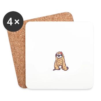 Asseyez-vous simplement dans votre tort et laissez - Dessous de verre (lot de 4) - blanc - Devant