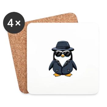 Mr. Penguin - Coasters (set of 4) - white - Front