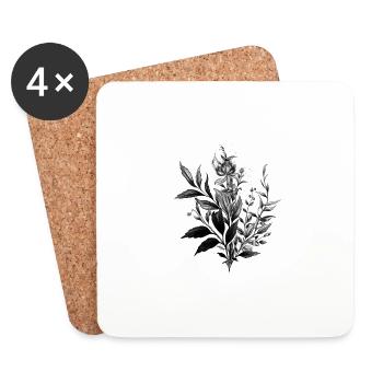 Diversité botanique - Dessous de verre (lot de 4) - blanc - Devant