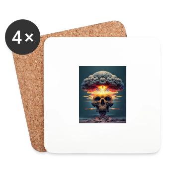 Mon design - Dessous de verre (lot de 4) - blanc - Devant