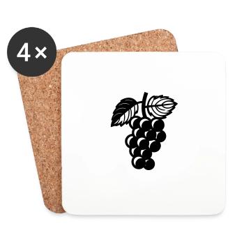 Grape - Coasters (set of 4) - white - Front