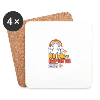 Drôle De Gag Espagnol Dans Mon Ère No Me Importa Je Ne Le Fais Pas - Dessous de verre (lot de 4) - blanc - Devant
