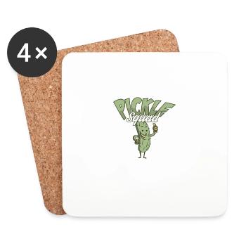 Soutien émotionnel Cornichon Soutien Ami - Dessous de verre (lot de 4) - blanc - Devant