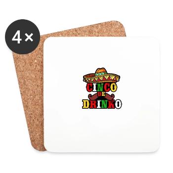 Cinco De Drinko Fiesta Celebration - Untersetzer (4er-Set) - Weiß - Vorne