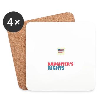 Vote Matters Vote Like Your Daughter's Rights - Coasters (set of 4) - white - Front