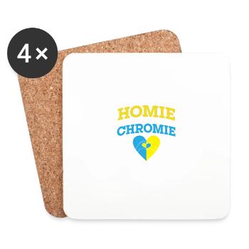 Sensibilisation au syndrome de Down Aimez-moi avec un - Dessous de verre (lot de 4) - blanc - Devant