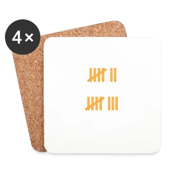 Fell Down Got Up Motivational Quote Life Wisdom - Coasters (set of 4) - white - Front