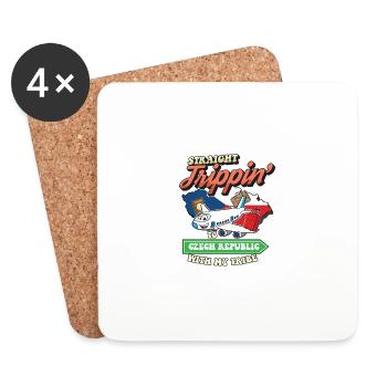 Straight Trippin' To Czech Republic With My Tribe - Coasters (set of 4) - white - Front