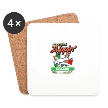 Straight Trippin' To Ireland With My Tribe Family - Coasters (set of 4) - white - Front