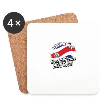 Hispanisches Erbe Costa Ricas - Costa Rica - Untersetzer (4er-Set) - Weiß - Vorne