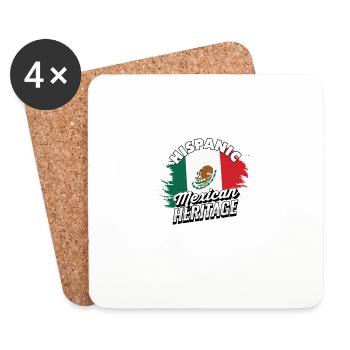 Hispanische mexikanische Heritage Pride - Mexiko - Untersetzer (4er-Set) - Weiß - Vorne