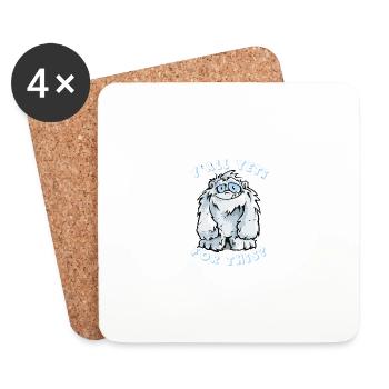 Yall Yeti dafür? - Untersetzer (4er-Set) - Weiß - Vorne