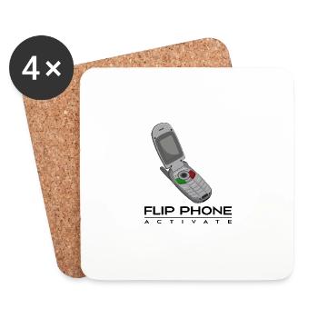 Flip Phone Activate Vintage & retro Old Flip Phone - Coasters (set of 4) - white - Front