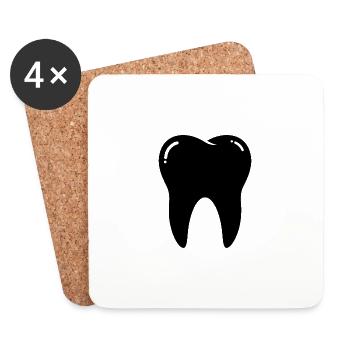 Zahn | Dentist | Dentist | Dental assistant - Coasters (set of 4) - white - Front