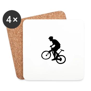 Mountain bike - Coasters (set of 4) - white - Front