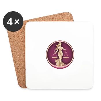 Égalité des genres, Féministe, Droits des femmes - Dessous de verre (lot de 4) - blanc - Devant