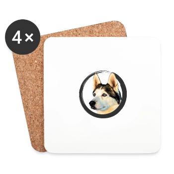Husky - Coasters (set of 4) - white - Front
