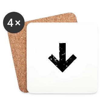 arrow - Coasters (set of 4) - white - Front