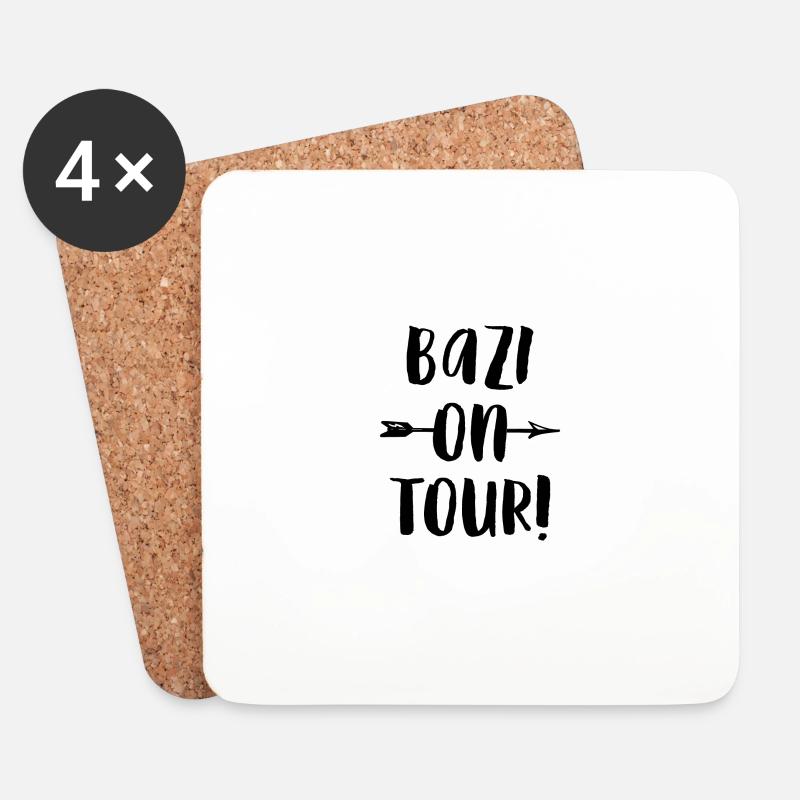 Bazi On Tour Bayrisches Kumpel Design - Untersetzer (4er-Set) - Weiß