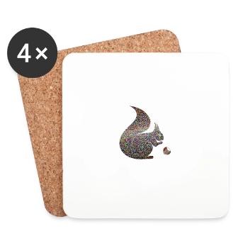 Paranormal Squirrel - Coasters (set of 4) - white - Front