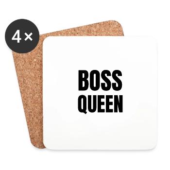 Boss Queen Geschenk Lady - Untersetzer (4er-Set) - Weiß - Vorne