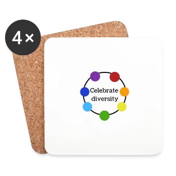 Celebrate differences - Untersetzer (4er-Set) - Weiß - Vorne