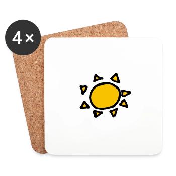 Sun - Coasters (set of 4) - white - Front