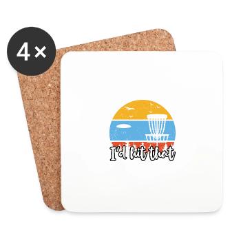 Funny quote I have this disc golf, disc golfs - Coasters (set of 4) - white - Front