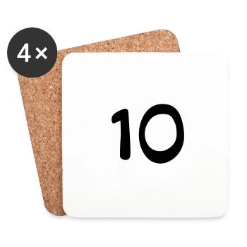 10 - Untersetzer (4er-Set) - Weiß - Vorne