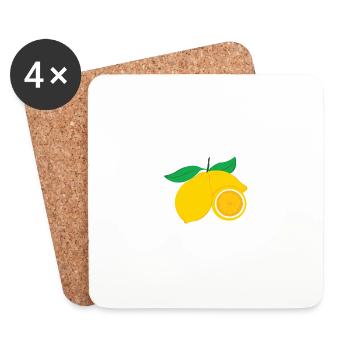 Ironisch sagen Zitronensommer -Limonade -Früchte - Untersetzer (4er-Set) - Weiß - Vorne