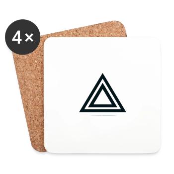 Double Pyramid - Untersetzer (4er-Set) - Weiß - Vorne