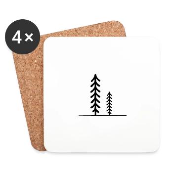 Outdoor nature lovers - Coasters (set of 4) - white - Front