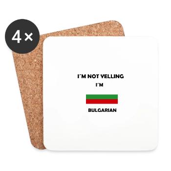 i´m not yelling, i´m bulgarian - Untersetzer (4er-Set) - Weiß - Vorne