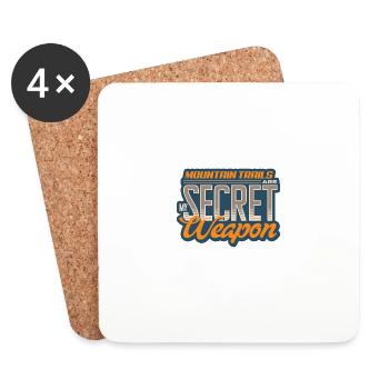 Mountain Trails Are My Secret Weapon - Coasters (set of 4) - white - Front