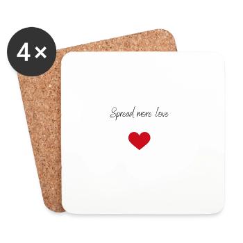 Spread more love - Untersetzer (4er-Set) - Weiß - Vorne