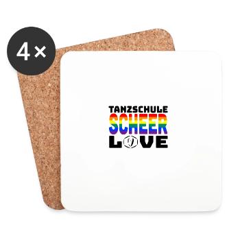 SCHEER Love 2026 - rainbow - Untersetzer (4er-Set) - Weiß - Vorne