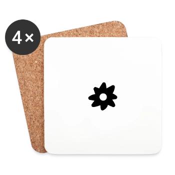 Flower floral design floral wreath - Coasters (set of 4) - white - Front