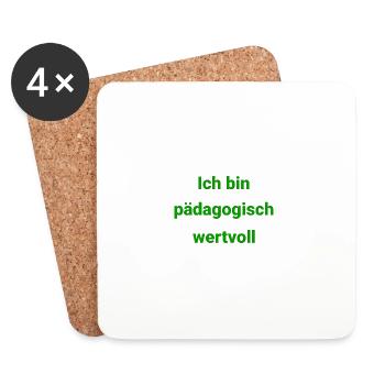 Pädagogik Erziehung Erzieherin Pädagogin - Untersetzer (4er-Set) - Weiß - Vorne